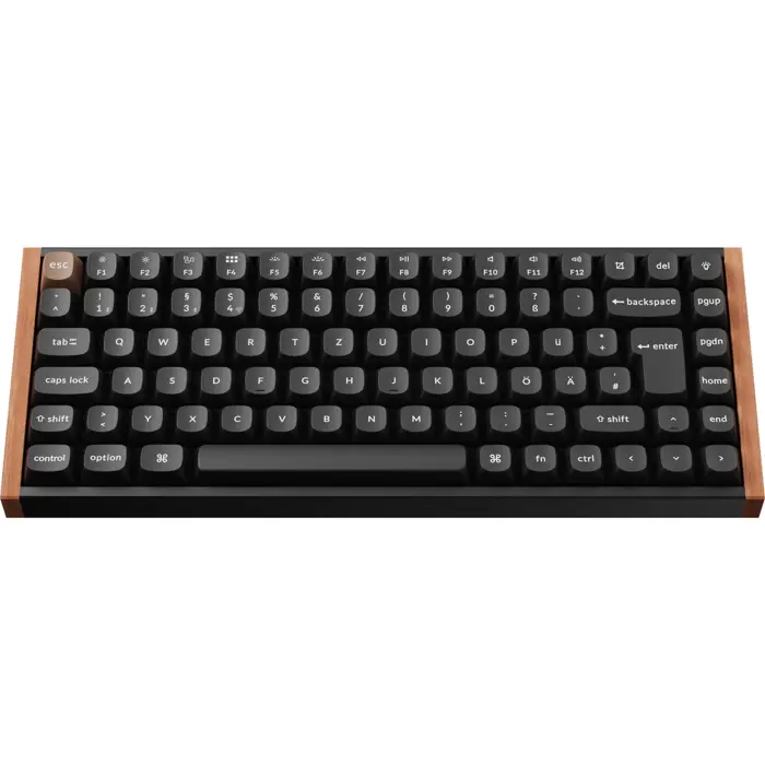 Keychron K2 HE (black/wood, DE layout, Gateron Double-Rail Magnetic Nebula, aluminum frame)