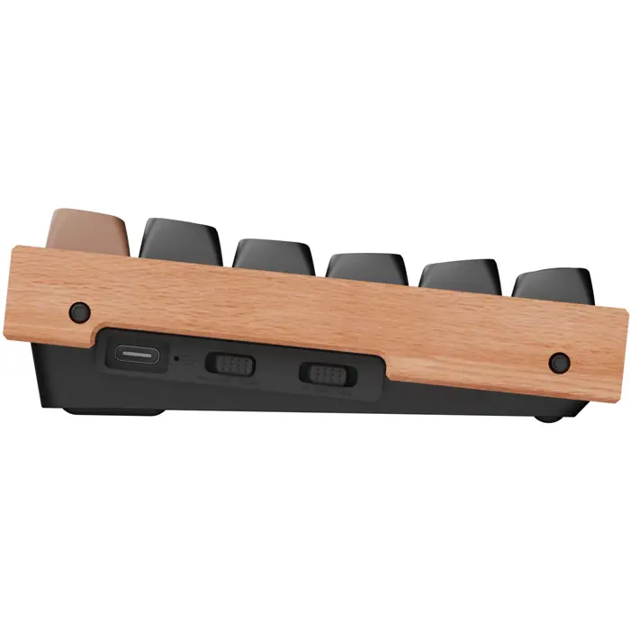 Keychron K2 HE (black/wood, DE layout, Gateron Double-Rail Magnetic Nebula, aluminum frame)