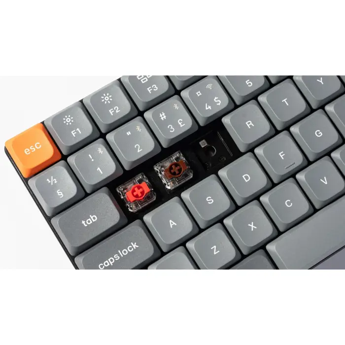 Keychron K3 Max (gray/orange, DE layout, Gateron Low Profile 2.0 Mechanical Red, hot-swap, aluminum frame, RGB)