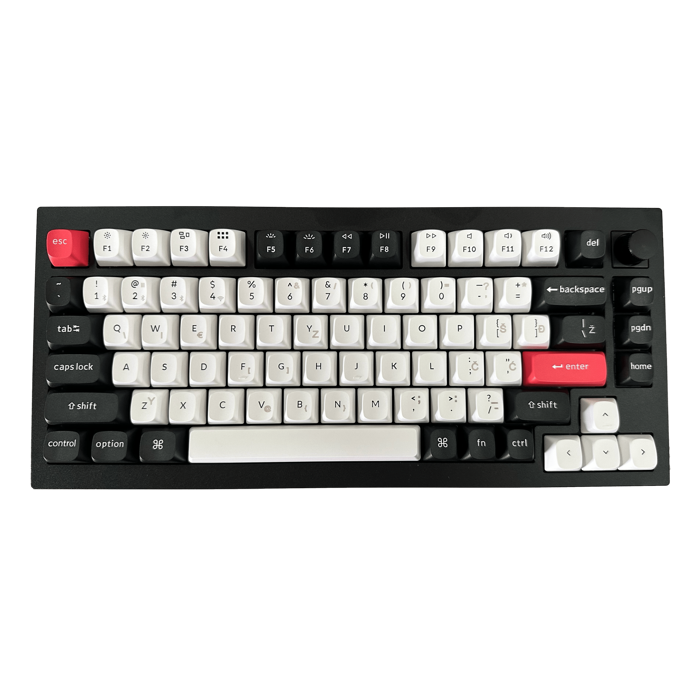 Keychron Q1 HE Swappable RGB Backlight, Mehanička tipkovnica, Knob Version, Black, (+HR znakovi), Q1H