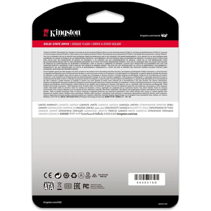 Kingston A400 240GB 10s (SATA 6Gb/s - 2.5 form factor)