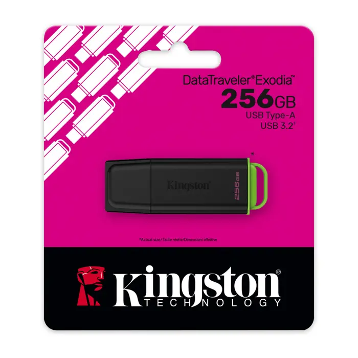 Kingston DataTraveler Exodia 256 GB (black/green, USB-A 3.2 Gen 1)
