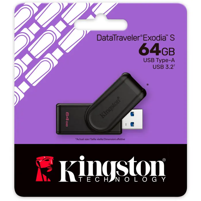 Kingston DataTraveler Exodia S 64GB (black, USB-A 3.2 Gen 1)