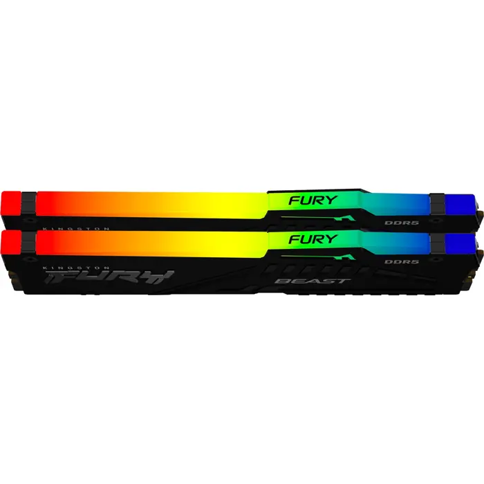 Kingston DDR5 32GB 5200 - CL - 40 - Dual-Kit - DIMM - KF552C40BBAK2-32, Fury Beast RGB, black