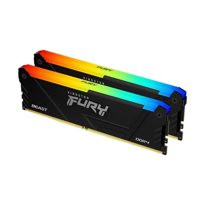 Kingston Technology FURY Beast 32GB 3200MT/s DDR4 CL16 DIMM (Kit of 2) RGB KF432C16BB2AK2/32