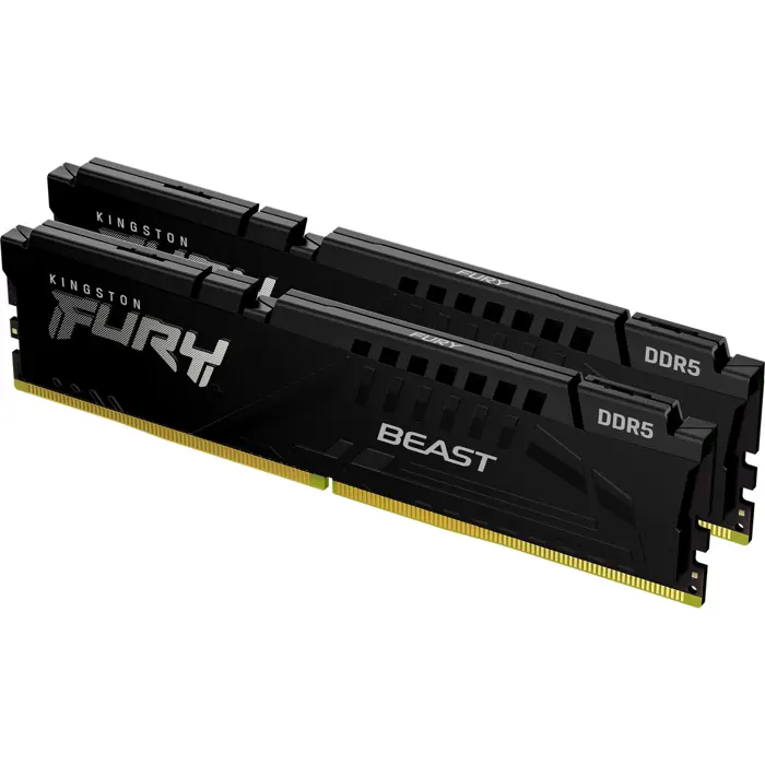 Kingston DIMM 64 GB DDR5-6000 (2x 32 GB) dual kit (black, KF560C36BBE2K2-64, Beast, INTEL XMP, AMD EXPO)