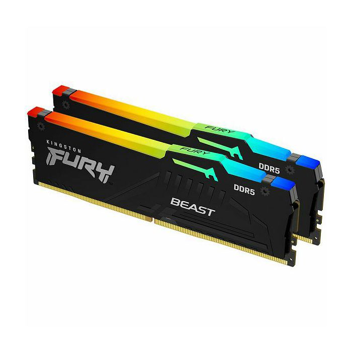 KINGSTON DRAM 32GB 5600MT/s DDR5 CL36 DIMM (Kit of 2) FURY Beast RGB EAN: 740617330779