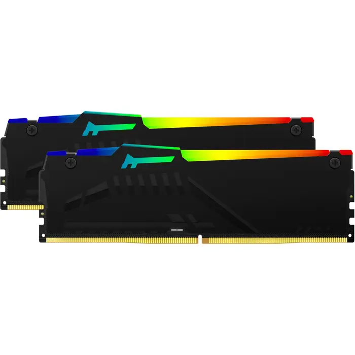 Kingston FURY 32 GB DDR5-5600 Kit, memory (black, KF556C36BBEAK2-32, Fury Beast RGB, XMP, EXPO, for AMD)
