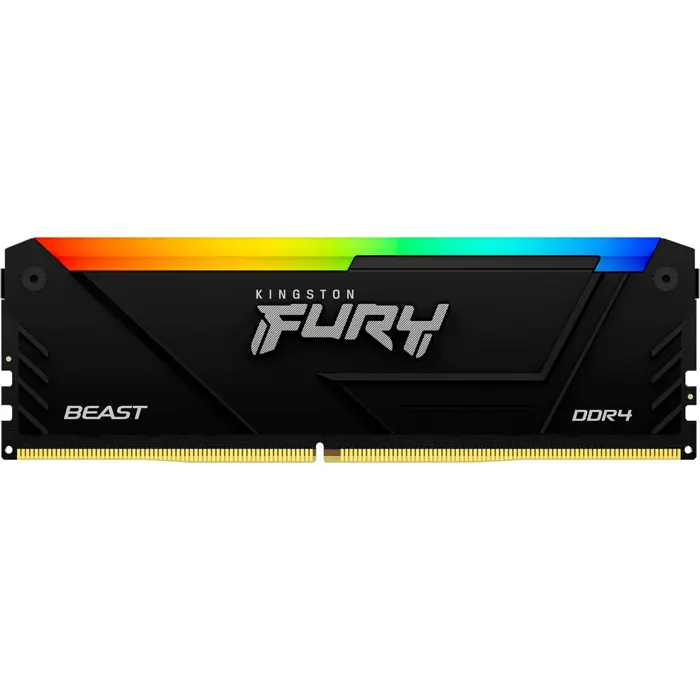 Kingston FURY DDR4 - 32GB - 3200 - CL - 16 (2x 16 GB) dual kit, RAM (black, KF432C16BB12AK2/32, Beast RGB, INTEL XMP)