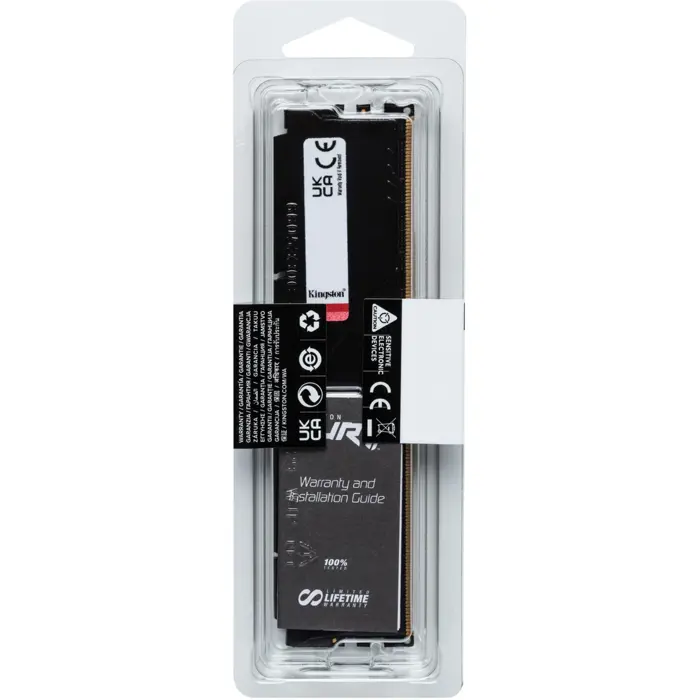 Kingston Fury DDR5 16GB - 5600 - CL - 36 - Single-Kit - DIMM - KF556C36BBE-16, Beast, black