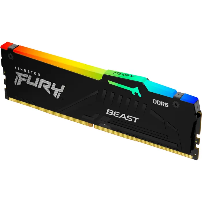 Kingston Fury DDR5 16GB - 5600 - CL - 36 - Single-Kit - DIMM - KF556C36BBEA-16, Beast RGB, black