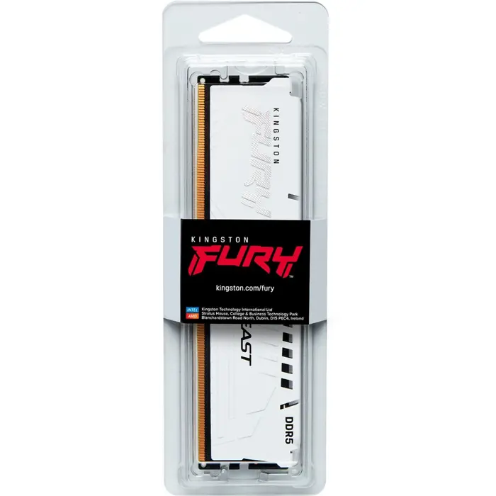 Kingston FURY DDR5 - 16GB - 6000 - CL - 30, single RAM (white, KF560C30BWE-16, Fury Beast, INTEL XMP, AMD EXPO)