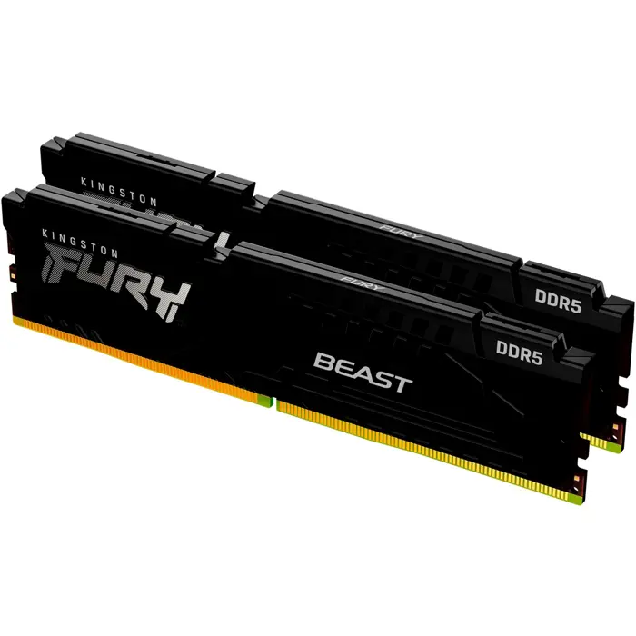 Kingston FURY DDR5 - 32GB - 6000 - CL - 30 (2x 16 GB) dual kit, memory (black, KF560C30BBEK2-32, Fury Beast, INTEL XMP, AMD EXPO)