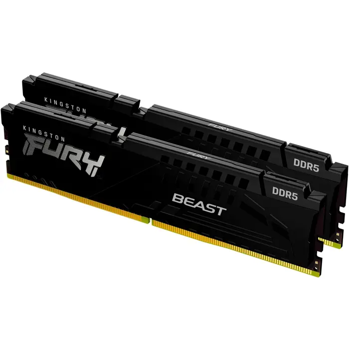 Kingston FURY DDR5 - 32GB - 6400 - CL - 32 (2x 16 GB) dual kit, RAM (black, KF564C32BBEK2-32, FURY Beast, INTEL XMP, AMD EXPO)