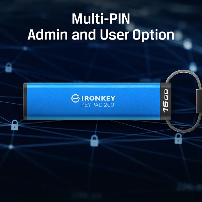 Kingston IronKey Keypad 200 128GB USB Stick (USB-A 3.2 Gen 1)