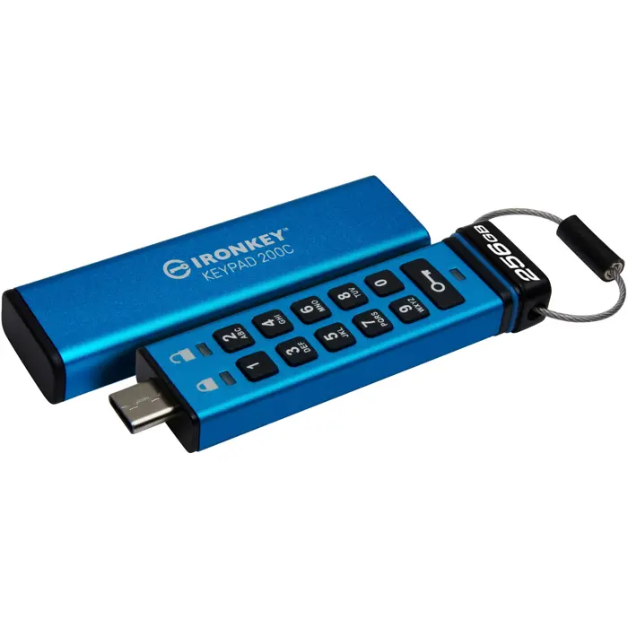 Kingston IronKey Keypad 200 256 GB, USB stick (USB-C 3.2 Gen 1)