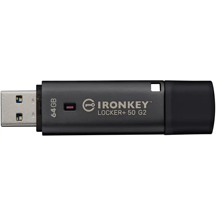 Kingston IronKey Locker+ 50 G2 64 GB (anthracite, USB-A 3.2 Gen 1)