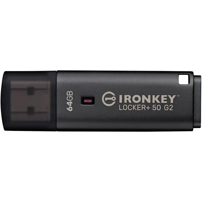Kingston IronKey Locker+ 50 G2 64 GB (anthracite, USB-A 3.2 Gen 1)