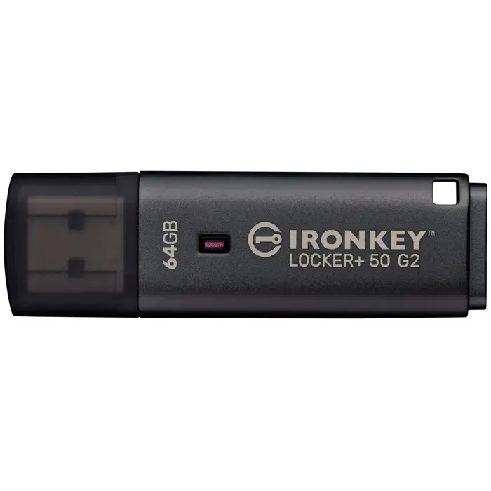 Kingston IronKey Locker+ 50 G2 64 GB (anthracite, USB-A 3.2 Gen 1)