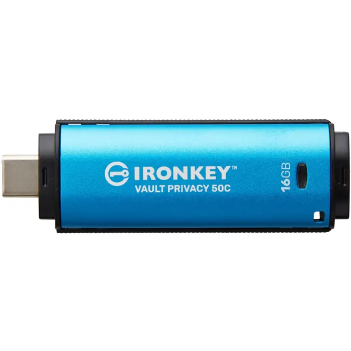 Kingston IronKey Vault Privacy 50 16GB USB Stick (light blue/black, USB-C 3.2 Gen 1)