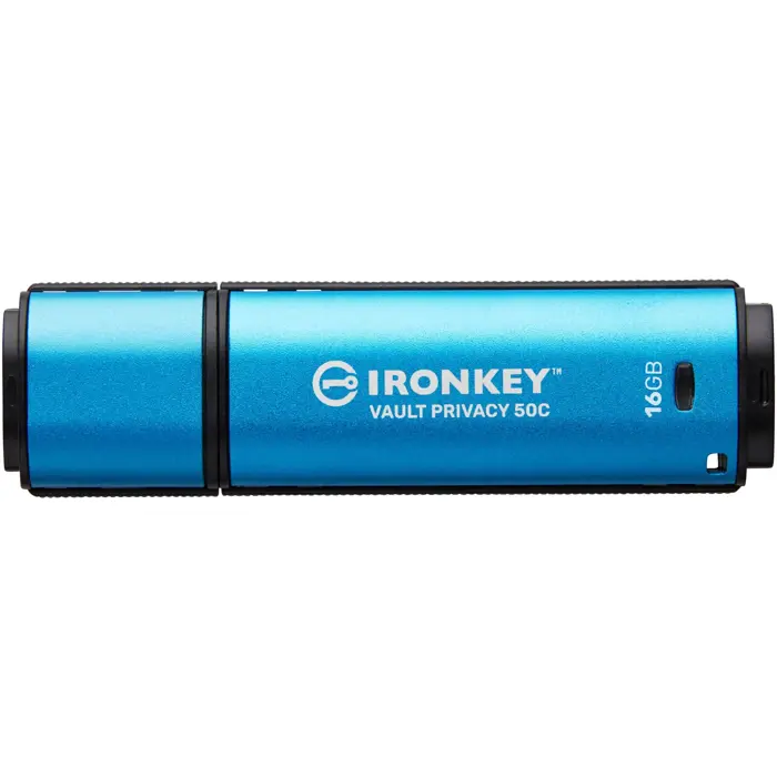 Kingston IronKey Vault Privacy 50 16GB USB Stick (light blue/black, USB-C 3.2 Gen 1)