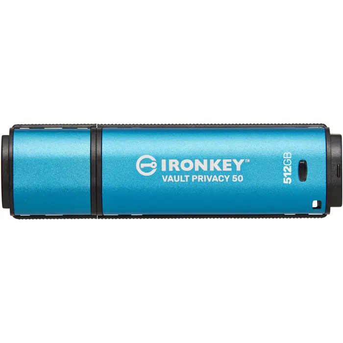 Kingston IronKey Vault Privacy 50 512 GB USB stick (light blue/black, USB-A 3.2 Gen 1)