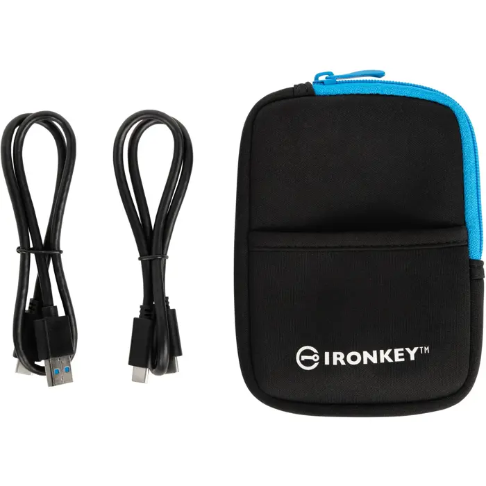 Kingston IronKey Vault Privacy 80 960 GB, External SSD (blue/black, USB-C 3.2 Gen 1 (5 Gbit/s))