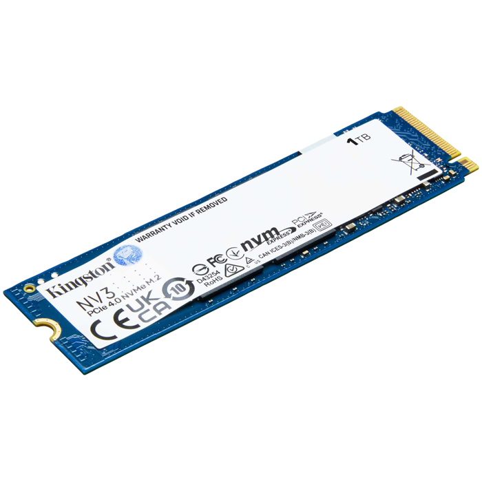 Kingston SSD 1TB NV3 M.2 2280 PCIe 4.0 NVMe SSD, R6000/W4000