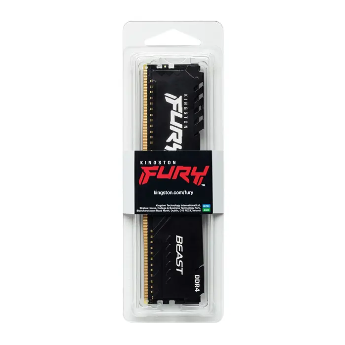 Kingston Technology FURY Beast 16GB 3200MT/s DDR4 CL16 DIMM Black