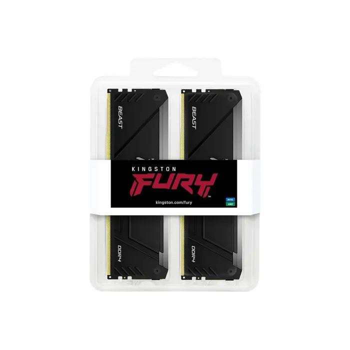 Kingston Technology FURY Beast 32GB 3200MT/s DDR4 CL16 DIMM (Kit of 2) 1Gx8 RGB