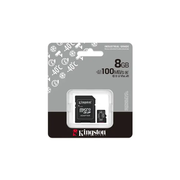 Kingston Technology Industrial 8 GB MicroSDHC UHS-I Class 10