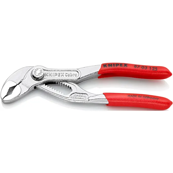 KNIPEX Cobra pipe / water pump pliers 87 03 125 (red, length 125mm, for pipes up to 1")