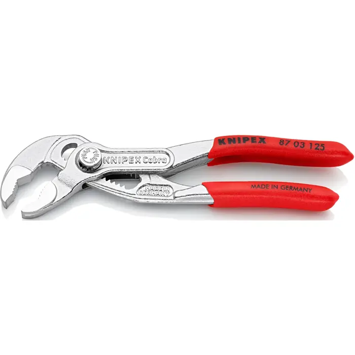 KNIPEX Cobra pipe / water pump pliers 87 03 125 (red, length 125mm, for pipes up to 1")