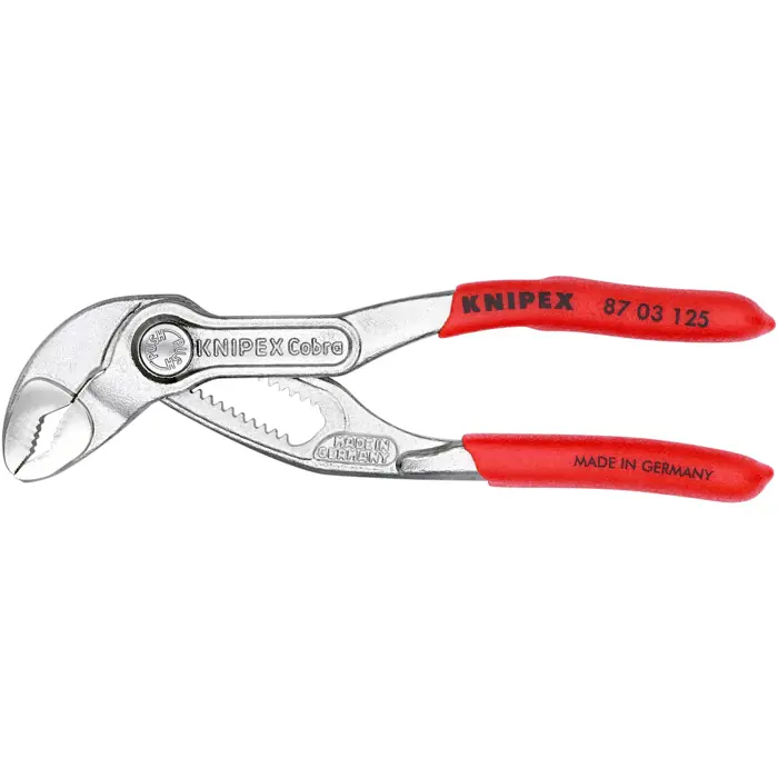 KNIPEX Cobra pipe / water pump pliers 87 03 125 (red, length 125mm, for pipes up to 1")