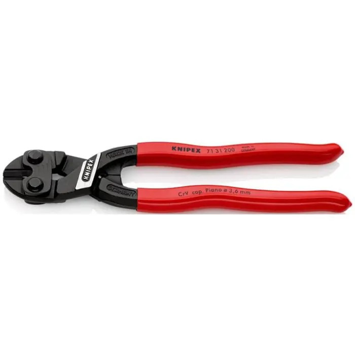 KNIPEX compact bolt cutter CoBolt 71 31 200, cutting pliers (red, length 200mm)