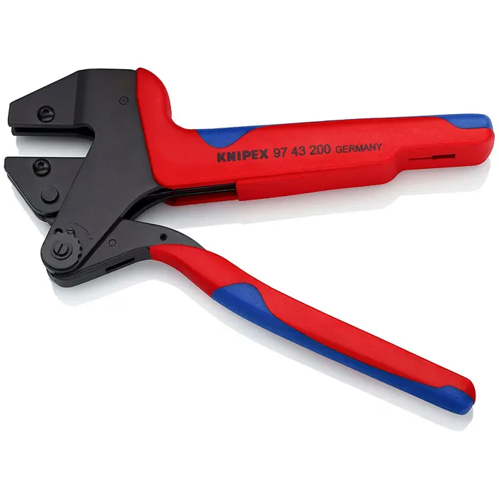KNIPEX crimp system pliers 97 43 200 A, crimpzange (red/blue, without crimed use)