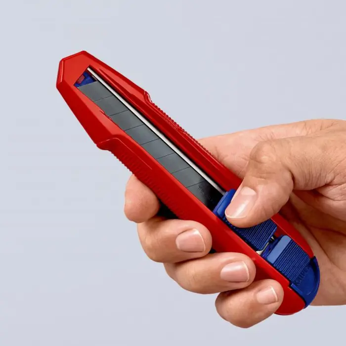 KNIPEX CutiX universal knife, carpet knife (red/blue, incl. 2 blades)