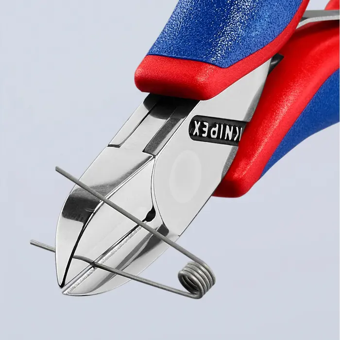KNIPEX electronics diagonal cutters 77 02 115, cutting pliers (red/blue, length 115mm)