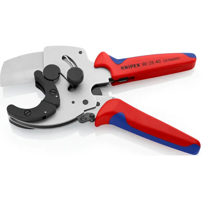 KNIPEX pipe cutter 90 25 40 (red/blue, for composite and plastic pipes)