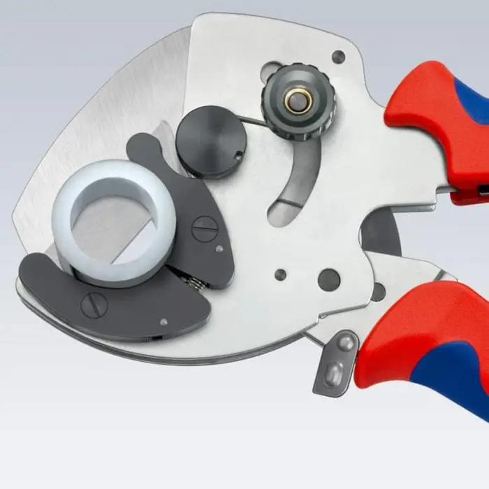 KNIPEX pipe cutter 90 25 40 (red/blue, for composite and plastic pipes)