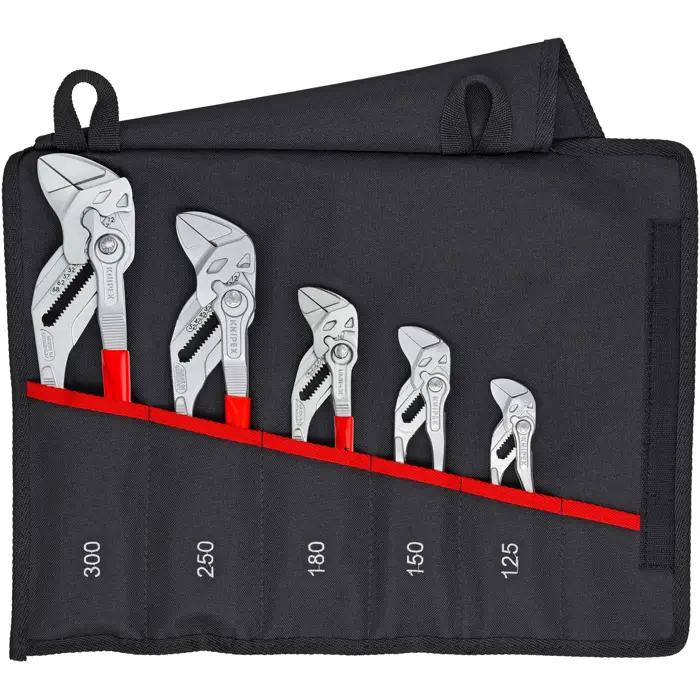 KNIPEX pliers wrench set 00 19 55 S4, pliers set (red, 5 pieces)