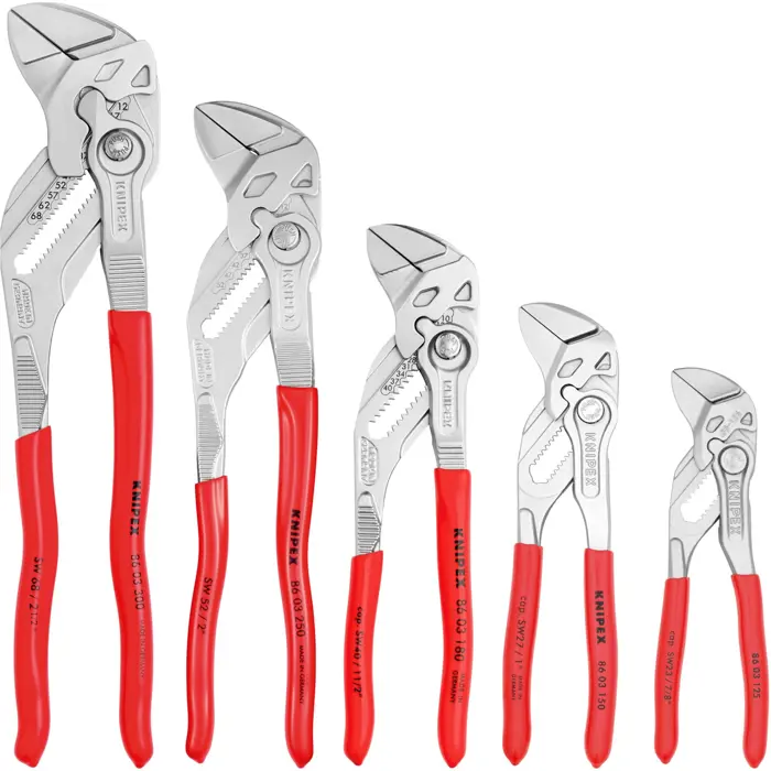 KNIPEX pliers wrench set 00 19 55 S4, pliers set (red, 5 pieces)