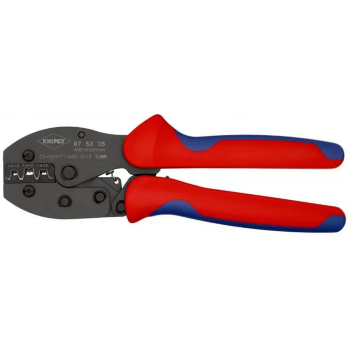 KNIPEX PreciForce crimping pliers 97 52 35 (red/blue, crimping 0.5 - 6.0mm2, F-crimp)