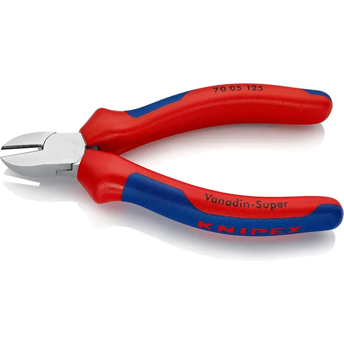 KNIPEX side cutters 70 05 125, cutting pliers (red/blue, length 125mm)