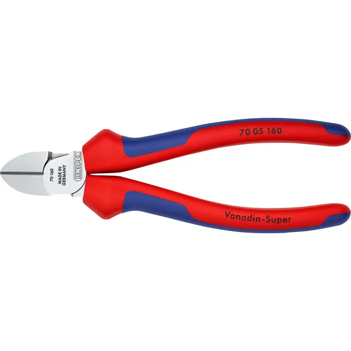 KNIPEX side cutters 70 05 160, cutting pliers (red/blue, length 160mm)