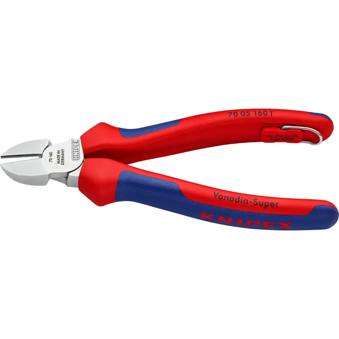 KNIPEX side cutters 70 05 160, cutting pliers (red/blue, length 160mm)