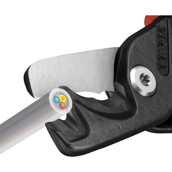 KNIPEX StepCut XL cable shears 95 12 225, cutting pliers (red/blue, length 225mm)