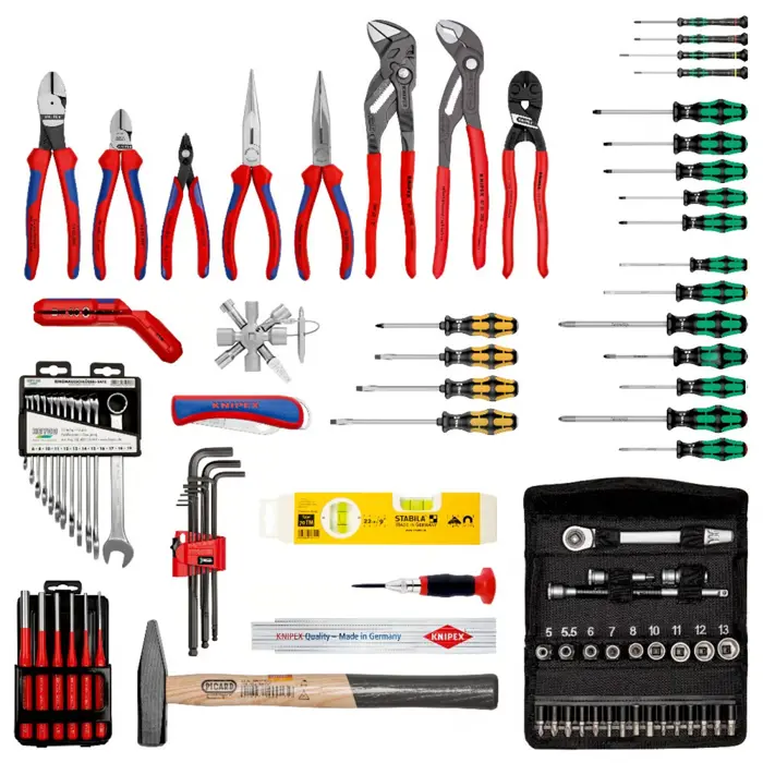 KNIPEX tool case "BIG Basic Move" mechanics, 90-piece, tool set black, with tool assortment for tradesmen