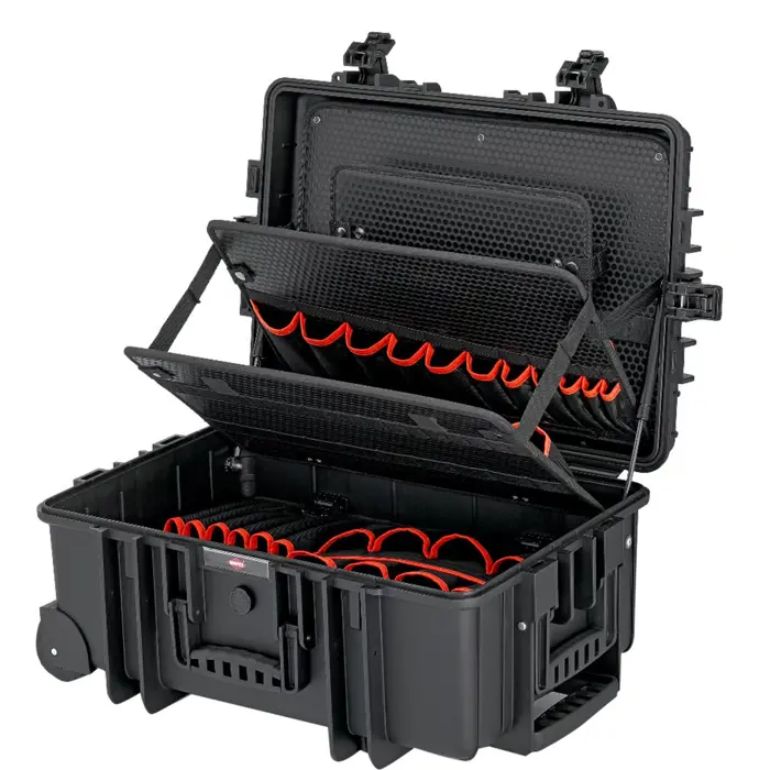 KNIPEX tool case "Robust45 Move" 00 21 37 LE, tool box black, dust and waterproof, suitable for flight
