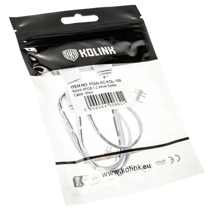 Kolink ARGB 1-2 Splitterkabel - 30cm, white-PGW-AC-KOL-155